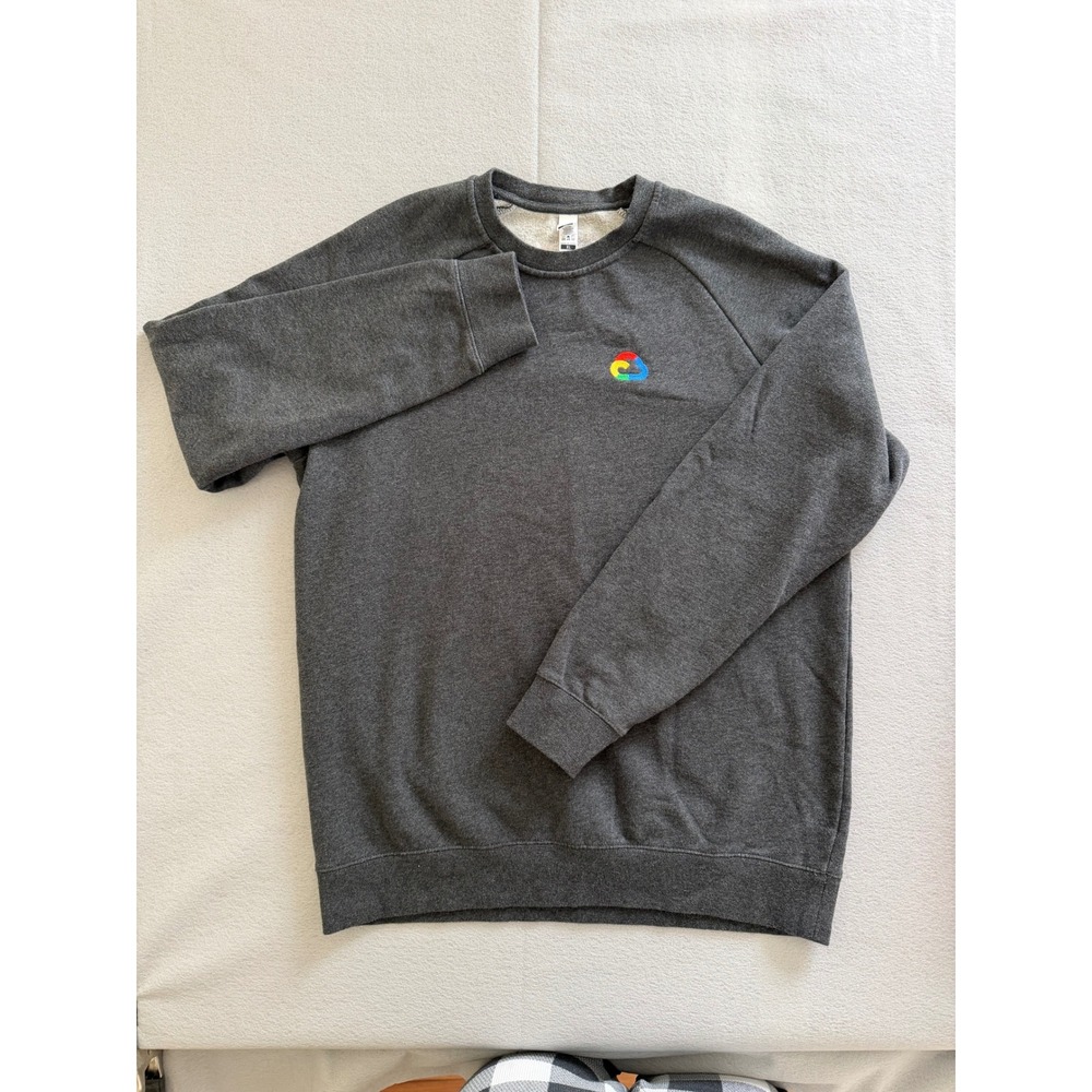 AS Colour Google Cloud Crewneck Sweatshirt - Dark Heather Grey, Size XL